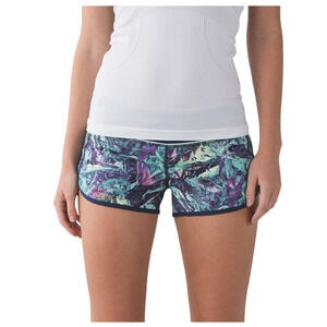 Lululemon Speed Shorts Size 4 Iridescent Navy Blue